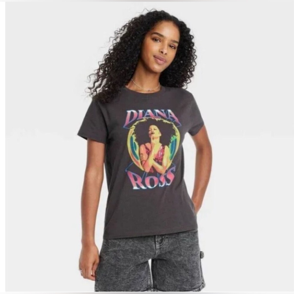 Diana Ross Graphic Women's Black T-Shirt